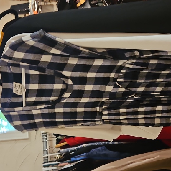 Dresses & Skirts - Blue Black And White Checkered Dress/Top